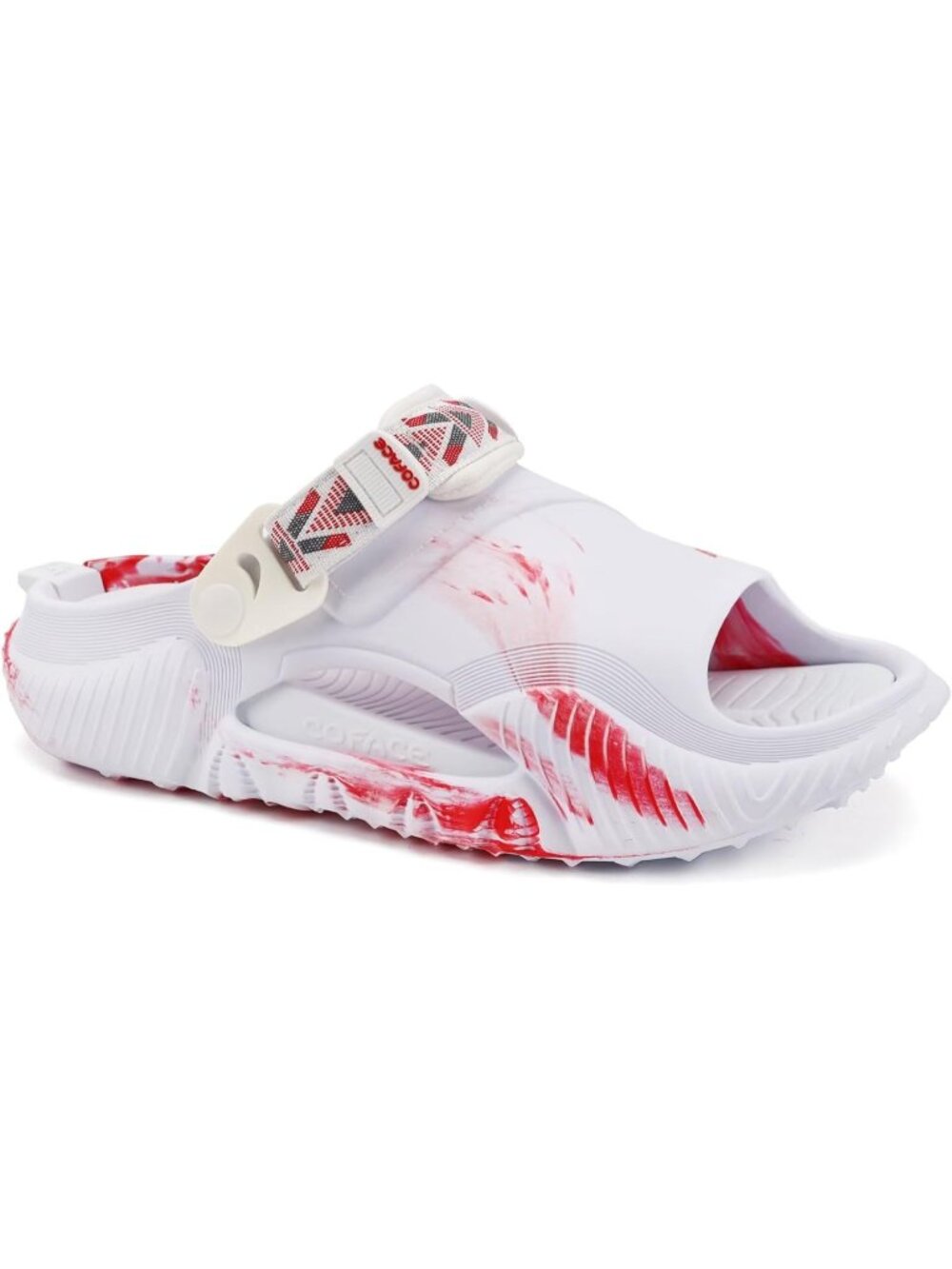 Men's White Red Orthopaedic Mules Recovery Sandals Summer Fascistic Casual